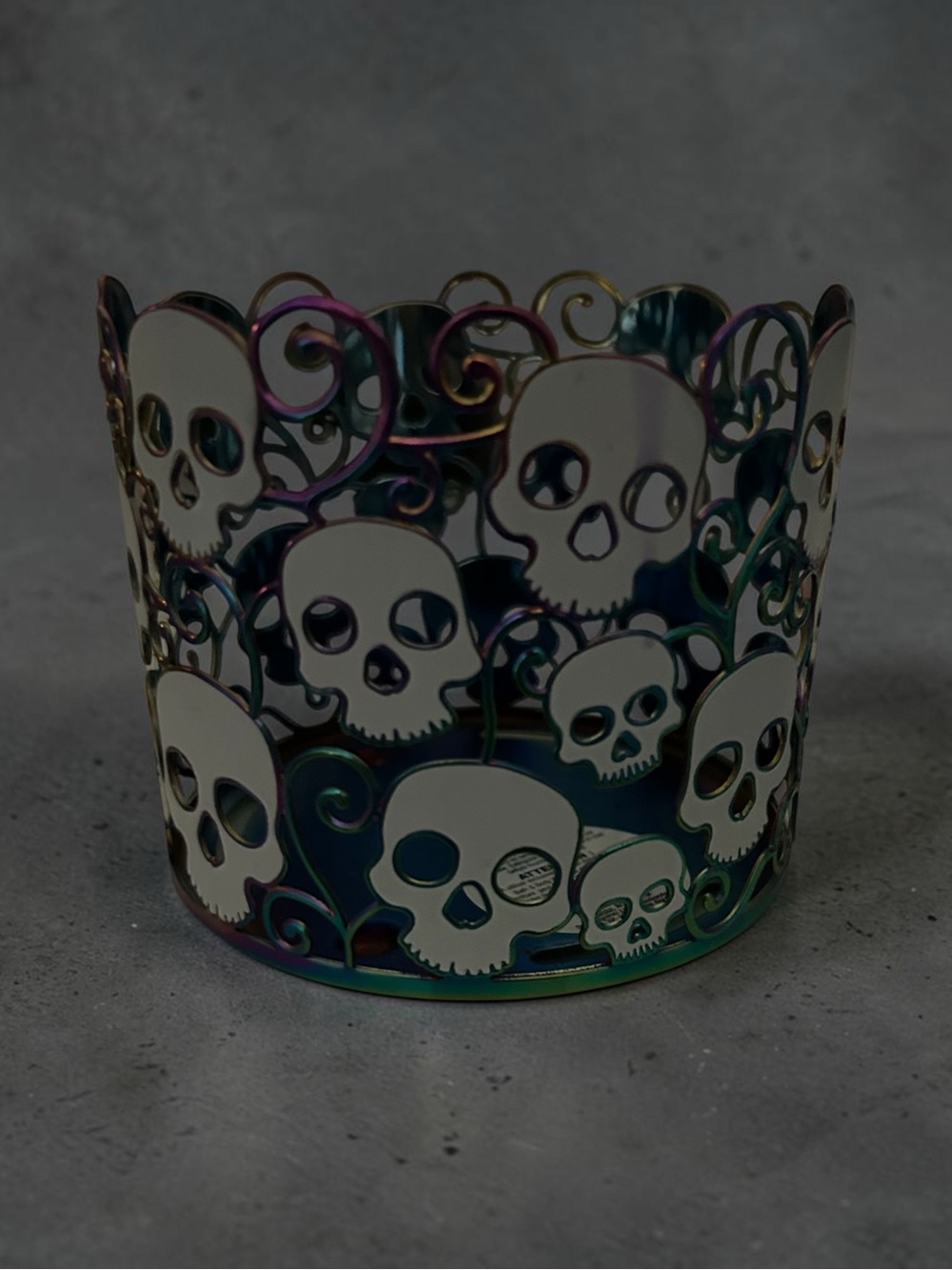Bath & Body Works Glow-in-the-Dark Skulls 3-Wick Candle Holder #Halloween